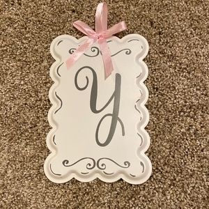 “Y” Monogram Metal Plaque